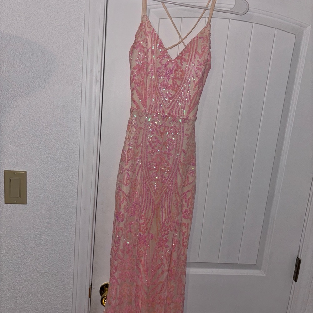 Windsor Pink Sequin Maxi Dress